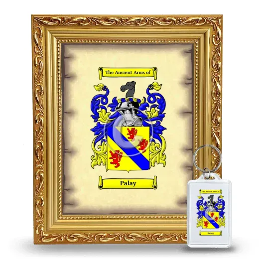 Palay Framed Coat of Arms and Keychain - Gold