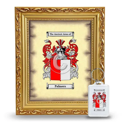 Palmers Framed Coat of Arms and Keychain - Gold