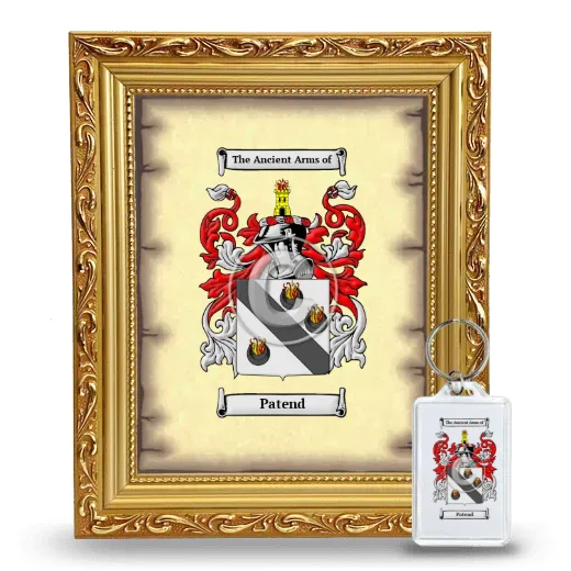 Patend Framed Coat of Arms and Keychain - Gold