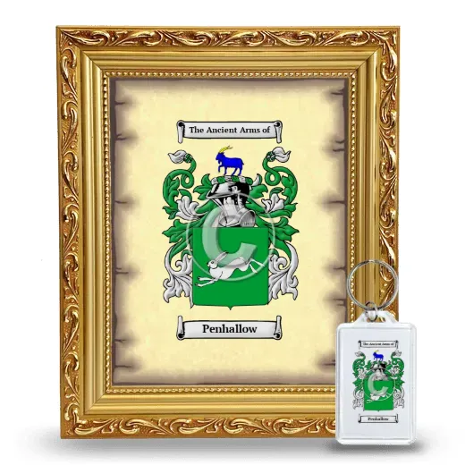 Penhallow Framed Coat of Arms and Keychain - Gold