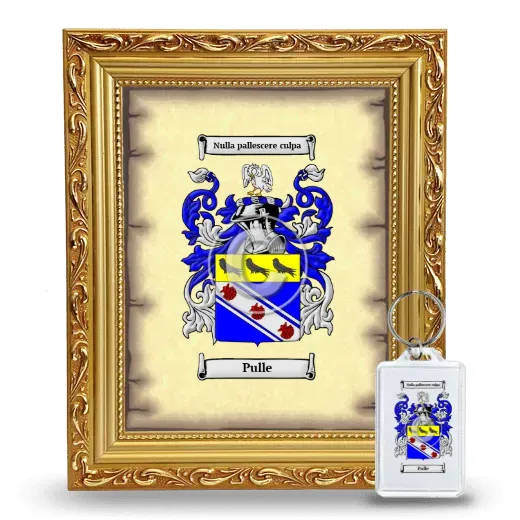 Pulle Framed Coat of Arms and Keychain - Gold
