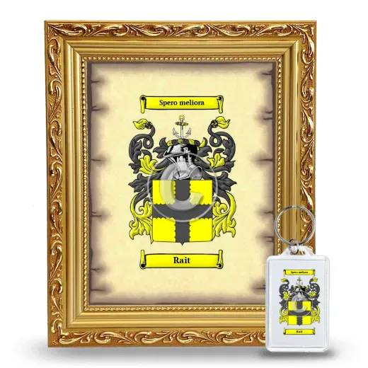 Rait Framed Coat of Arms and Keychain - Gold