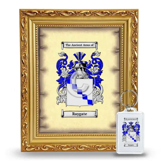 Raygate Framed Coat of Arms and Keychain - Gold
