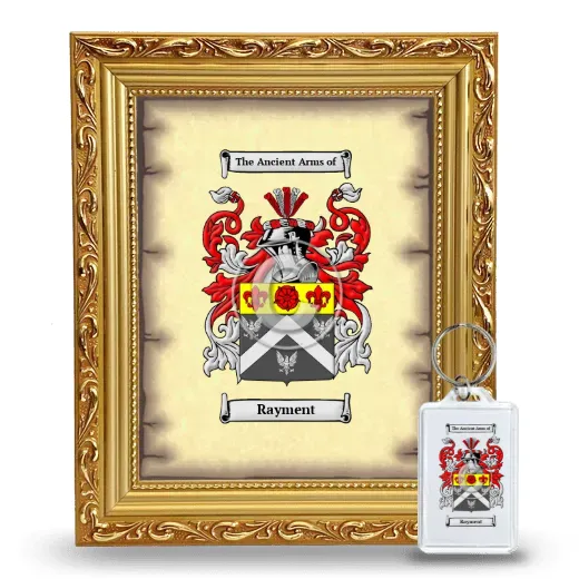 Rayment Framed Coat of Arms and Keychain - Gold