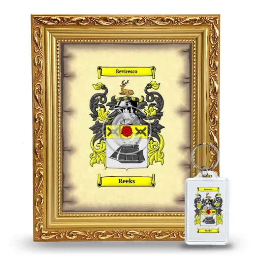Reeks Framed Coat of Arms and Keychain - Gold