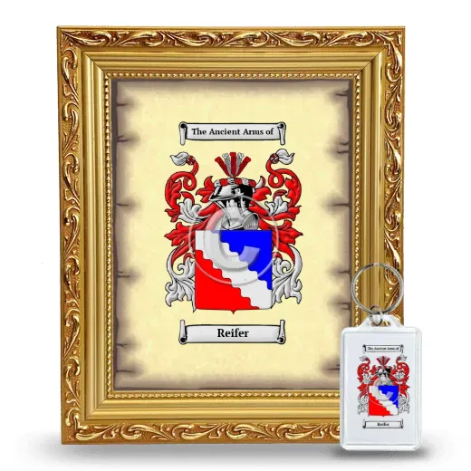 Reifer Framed Coat of Arms and Keychain - Gold