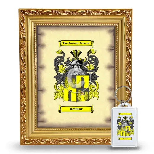 Reimar Framed Coat of Arms and Keychain - Gold