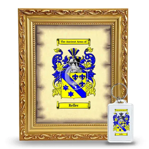 Reller Framed Coat of Arms and Keychain - Gold