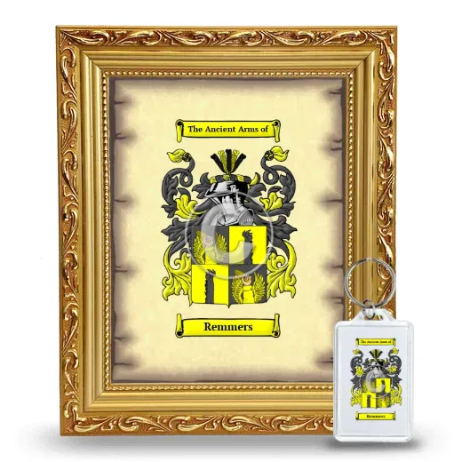 Remmers Framed Coat of Arms and Keychain - Gold
