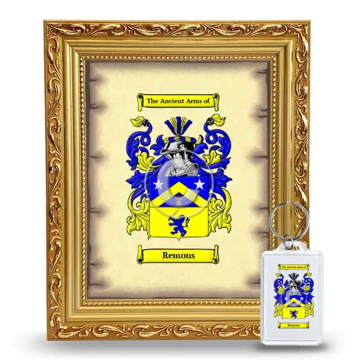 Remons Framed Coat of Arms and Keychain - Gold