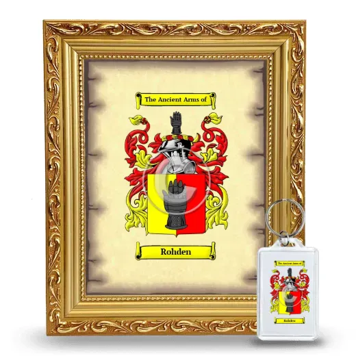Rohden Framed Coat of Arms and Keychain - Gold