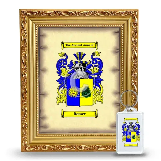 Romer Framed Coat of Arms and Keychain - Gold