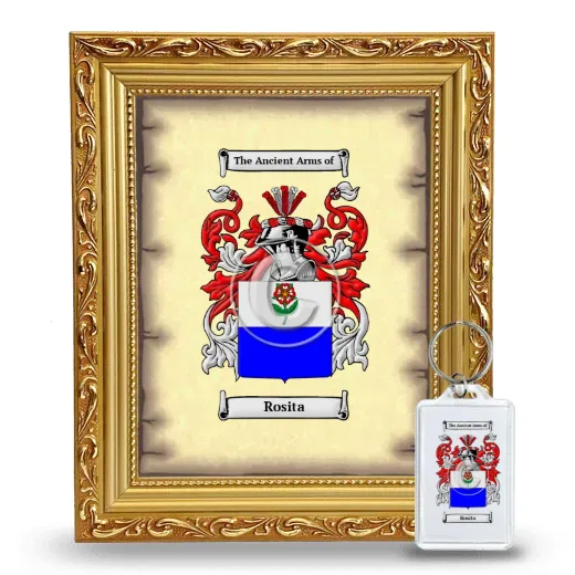 Rosita Framed Coat of Arms and Keychain - Gold