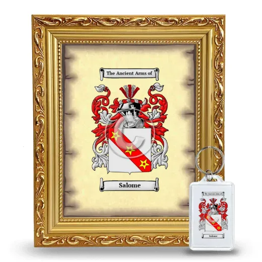 Salome Framed Coat of Arms and Keychain - Gold