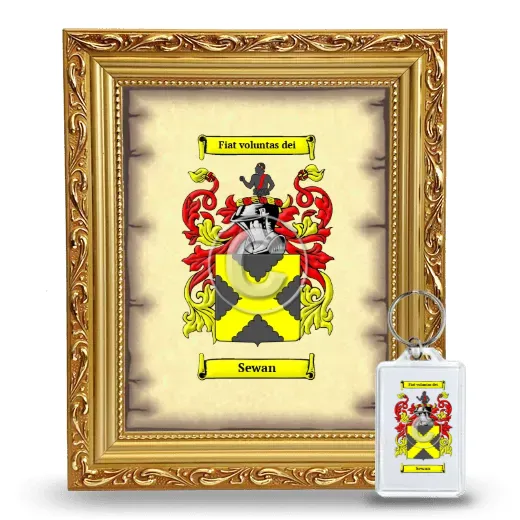 Sewan Framed Coat of Arms and Keychain - Gold
