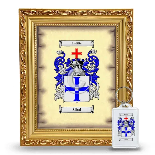 Sibal Framed Coat of Arms and Keychain - Gold