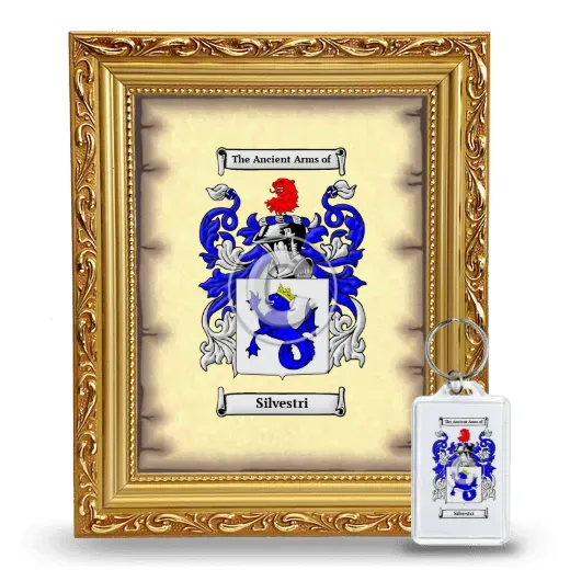 Silvestri Framed Coat of Arms and Keychain - Gold