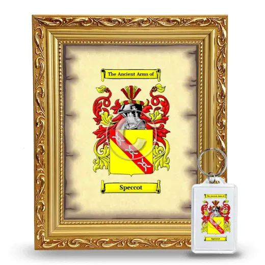 Speccot Framed Coat of Arms and Keychain - Gold