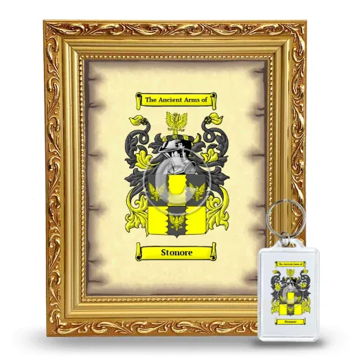 Stonore Framed Coat of Arms and Keychain - Gold