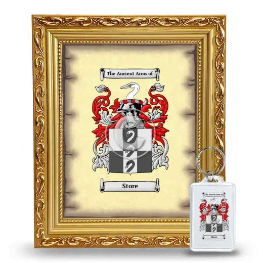 Store Framed Coat of Arms and Keychain - Gold