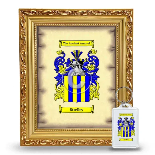 Strelley Framed Coat of Arms and Keychain - Gold
