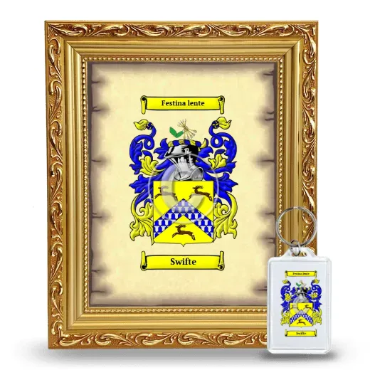 Swifte Framed Coat of Arms and Keychain - Gold