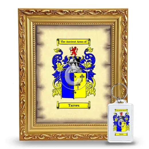 Tarves Framed Coat of Arms and Keychain - Gold