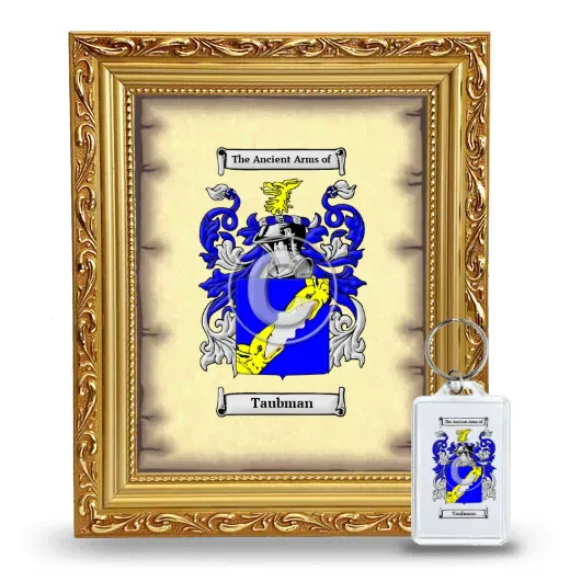 Taubman Framed Coat of Arms and Keychain - Gold