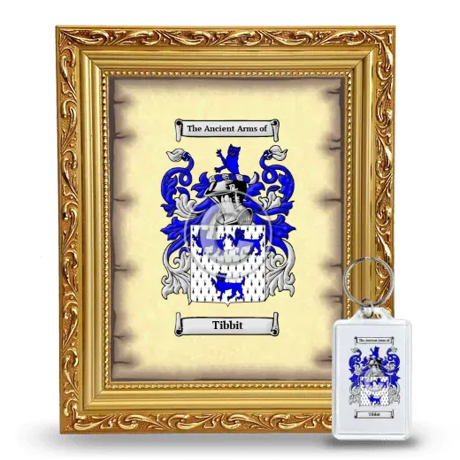 Tibbit Framed Coat of Arms and Keychain - Gold
