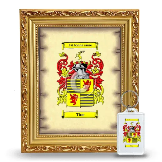 Tine Framed Coat of Arms and Keychain - Gold