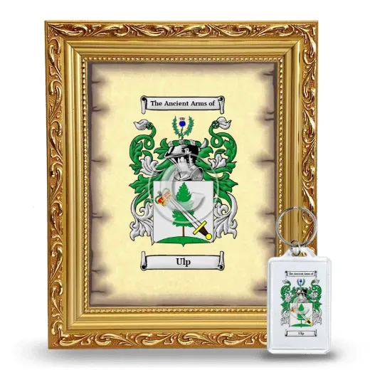 Ulp Framed Coat of Arms and Keychain - Gold