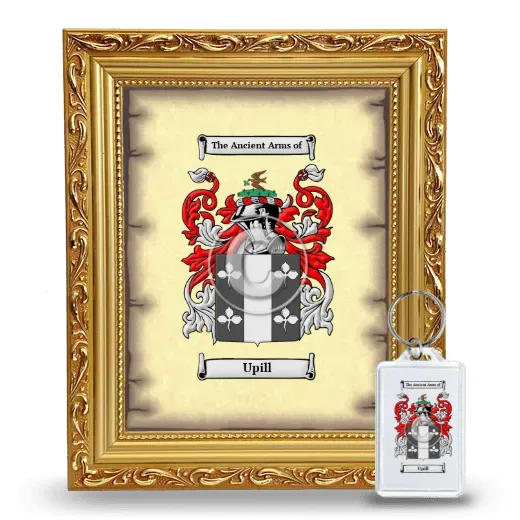 Upill Framed Coat of Arms and Keychain - Gold