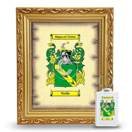 Verlie Framed Coat of Arms and Keychain - Gold