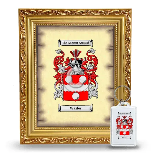 Waifer Framed Coat of Arms and Keychain - Gold