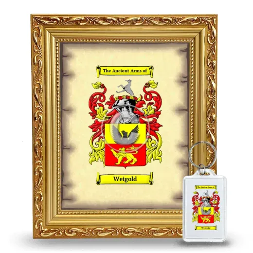 Weigold Framed Coat of Arms and Keychain - Gold