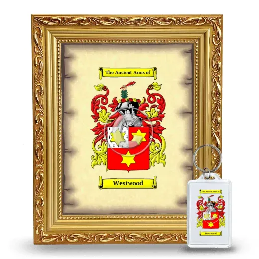 Westwood Framed Coat of Arms and Keychain - Gold