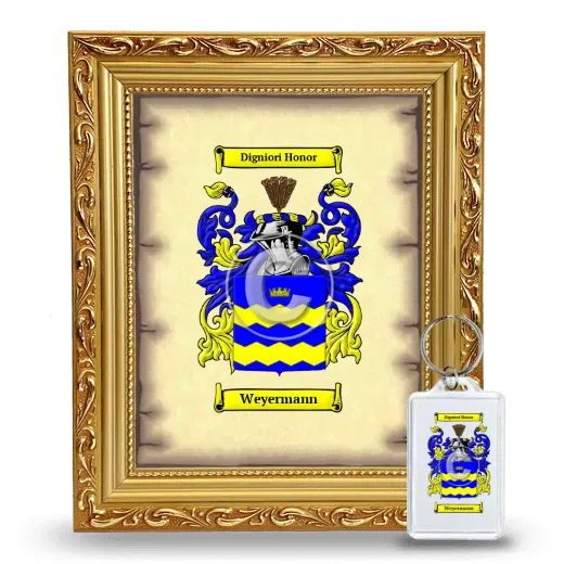 Weyermann Framed Coat of Arms and Keychain - Gold