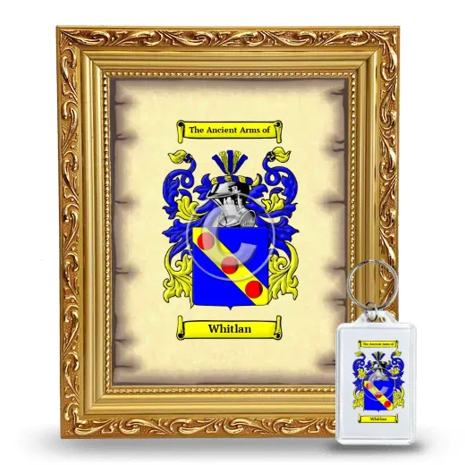 Whitlan Framed Coat of Arms and Keychain - Gold