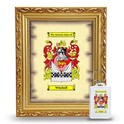 Wimball Framed Coat of Arms and Keychain - Gold