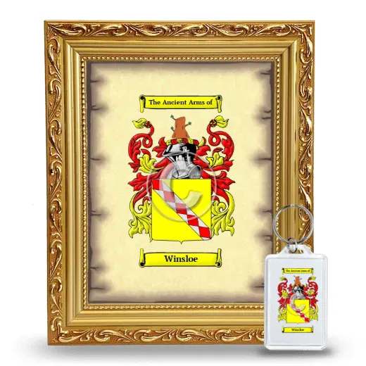 Winsloe Framed Coat of Arms and Keychain - Gold