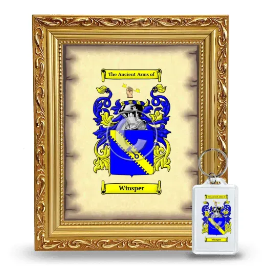 Winsper Framed Coat of Arms and Keychain - Gold