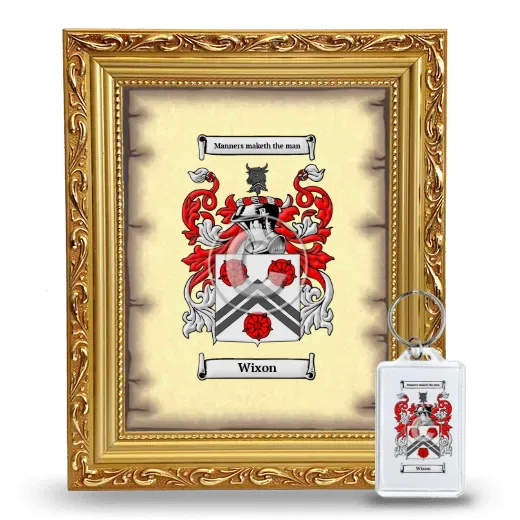 Wixon Framed Coat of Arms and Keychain - Gold