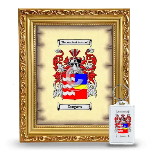 Zangaro Framed Coat of Arms and Keychain - Gold