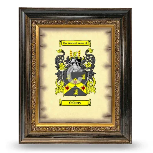 O'Curry Coat of Arms Framed - Heirloom