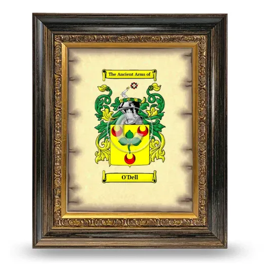 O'Dell Coat of Arms Framed - Heirloom