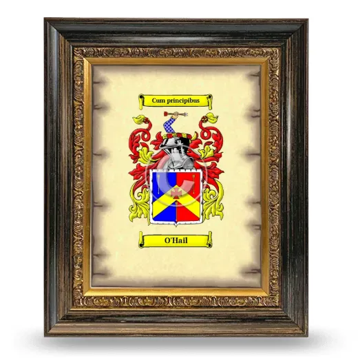O'Hail Coat of Arms Framed - Heirloom