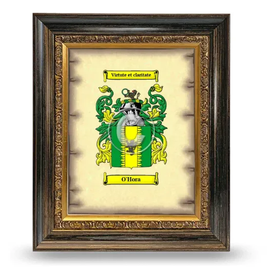 O'Hora Coat of Arms Framed - Heirloom