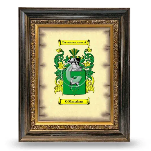 O'Manahan Coat of Arms Framed - Heirloom