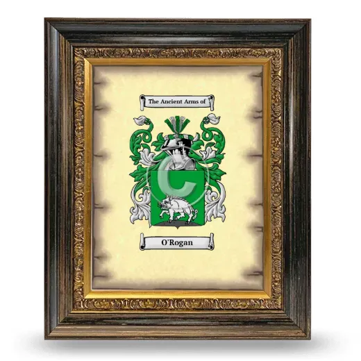 O'Rogan Coat of Arms Framed - Heirloom