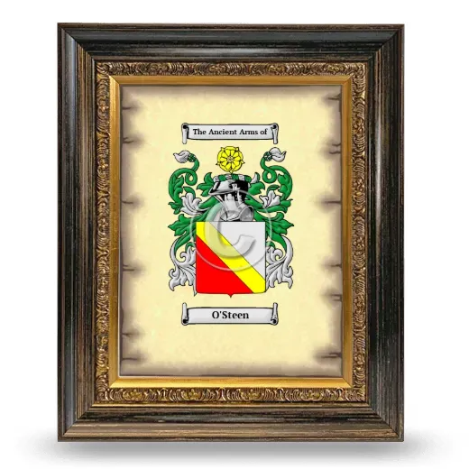O'Steen Coat of Arms Framed - Heirloom